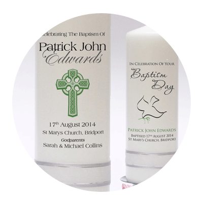 Personalised Baptism &amp; Christening Candles