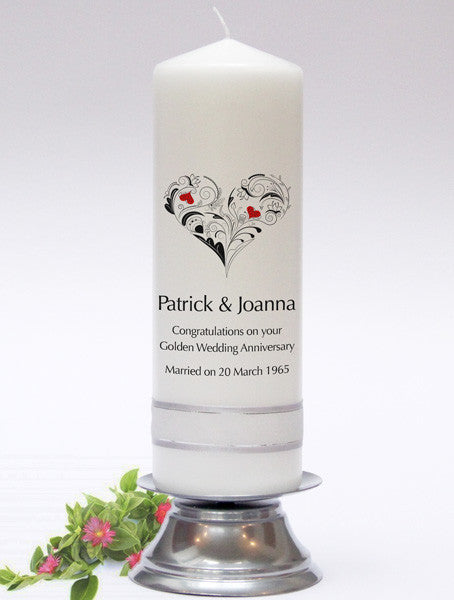 Personalised Celebration Candles & Anniversary Candles. The perfect gift for any special occasion. Handmade in UK.