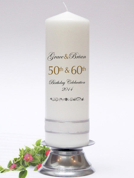Personalised Celebration Candles - the perfect gift or keepsake for anniversaries, birthdays and special events.