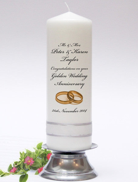 Personalised Anniversary & Celebration Candles - the perfect gift to celebrate any special occasion.