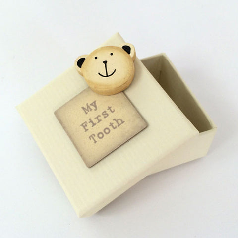 Delightful 'My First Tooth' bear keepsake box.