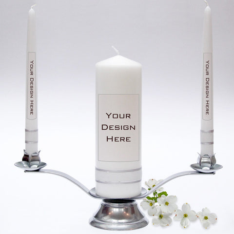 Create and design your very own personalised Wedding Candles. Wedding Unity Candles & Candle Sets made in UK.
