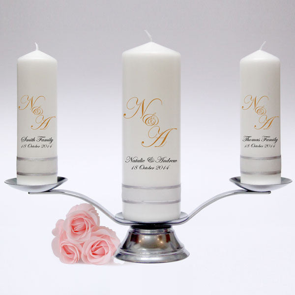 Personalised Wedding Unity Candles & Candle Sets. Stylish designs, fully customised. Hand made in UK.
