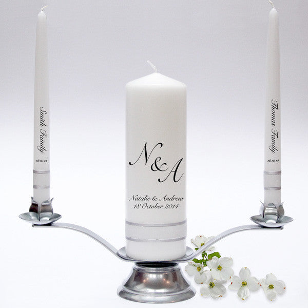 Personalised Wedding Candles & Candle Sets. Stylish designs, fully customised. Hand made in UK.